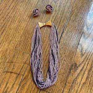 Vintage Les Bernard beaded necklace set